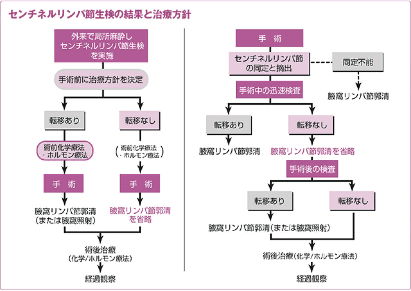 腋窩リンパ節郭清とセンチネルリンパ節生検 | 手術の前に | トリプルネガティブ乳がん | 乳がん.jp